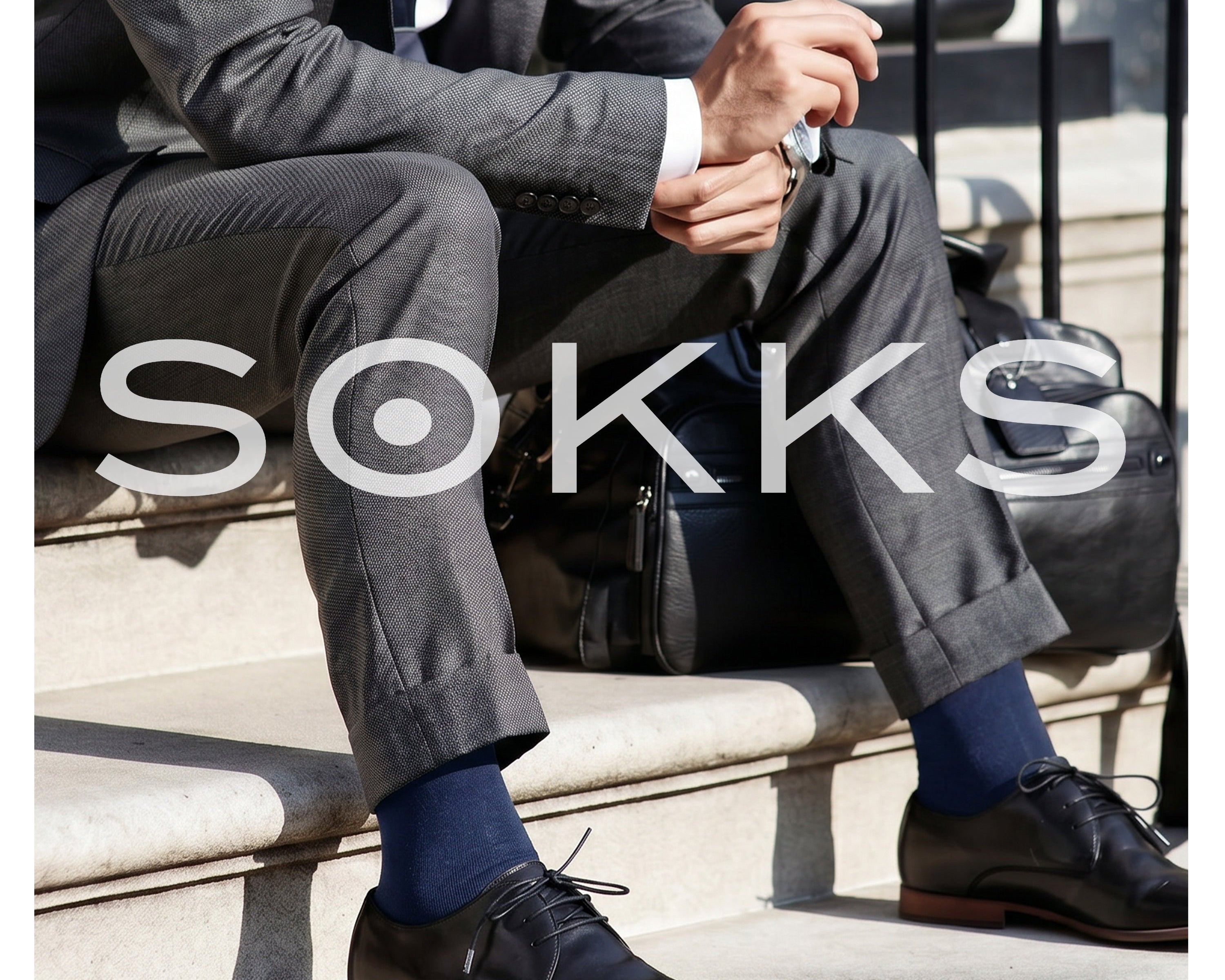 SOKKS Business Anzugsocken Blau aus Bambusviskose