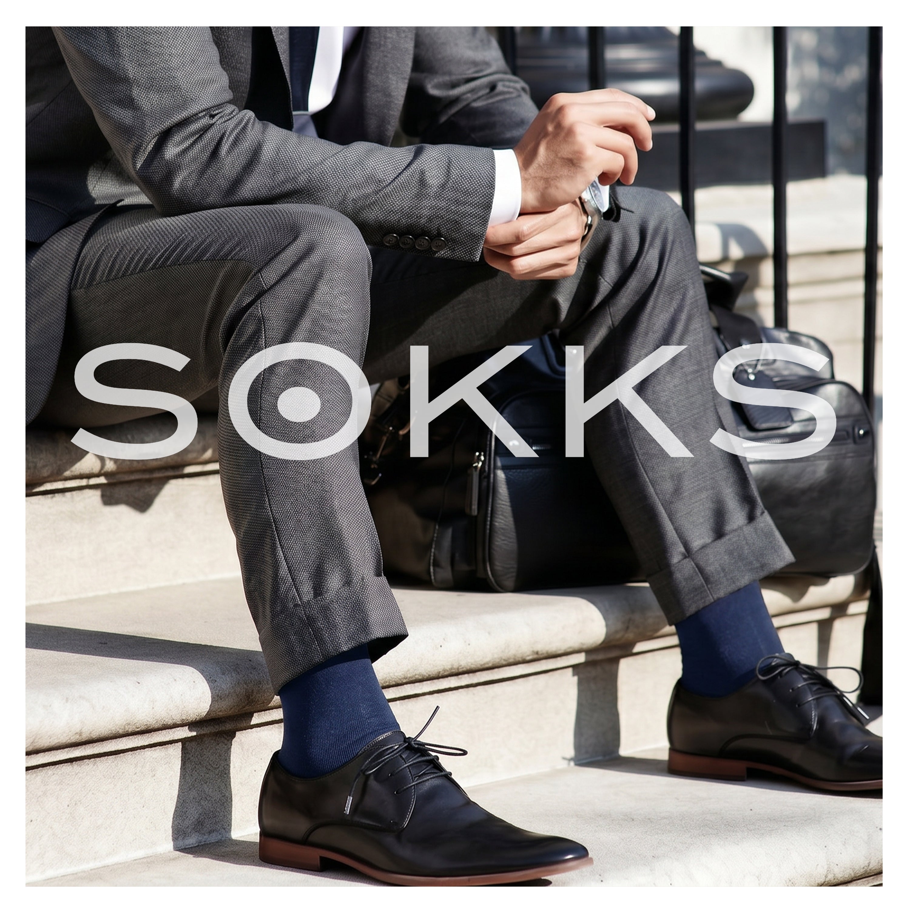 SOKKS Business Anzugsocken Blau aus Bambusviskose