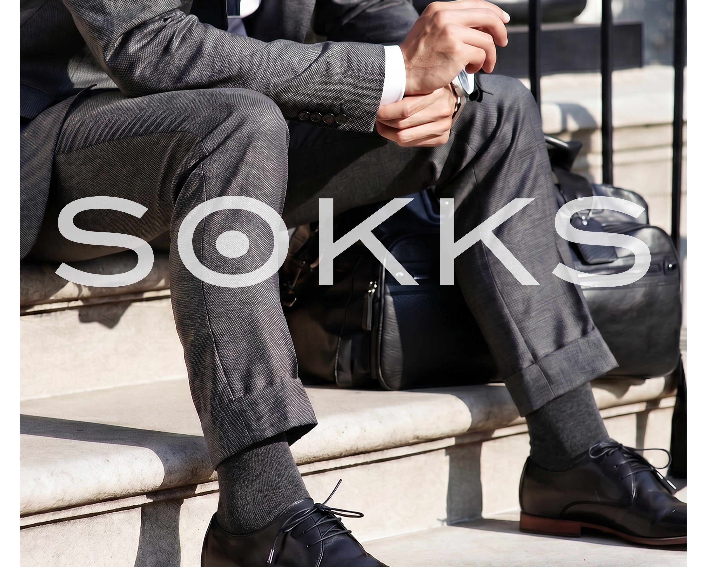 SOKKS Business Anzugsocken Grau aus Baumwolle