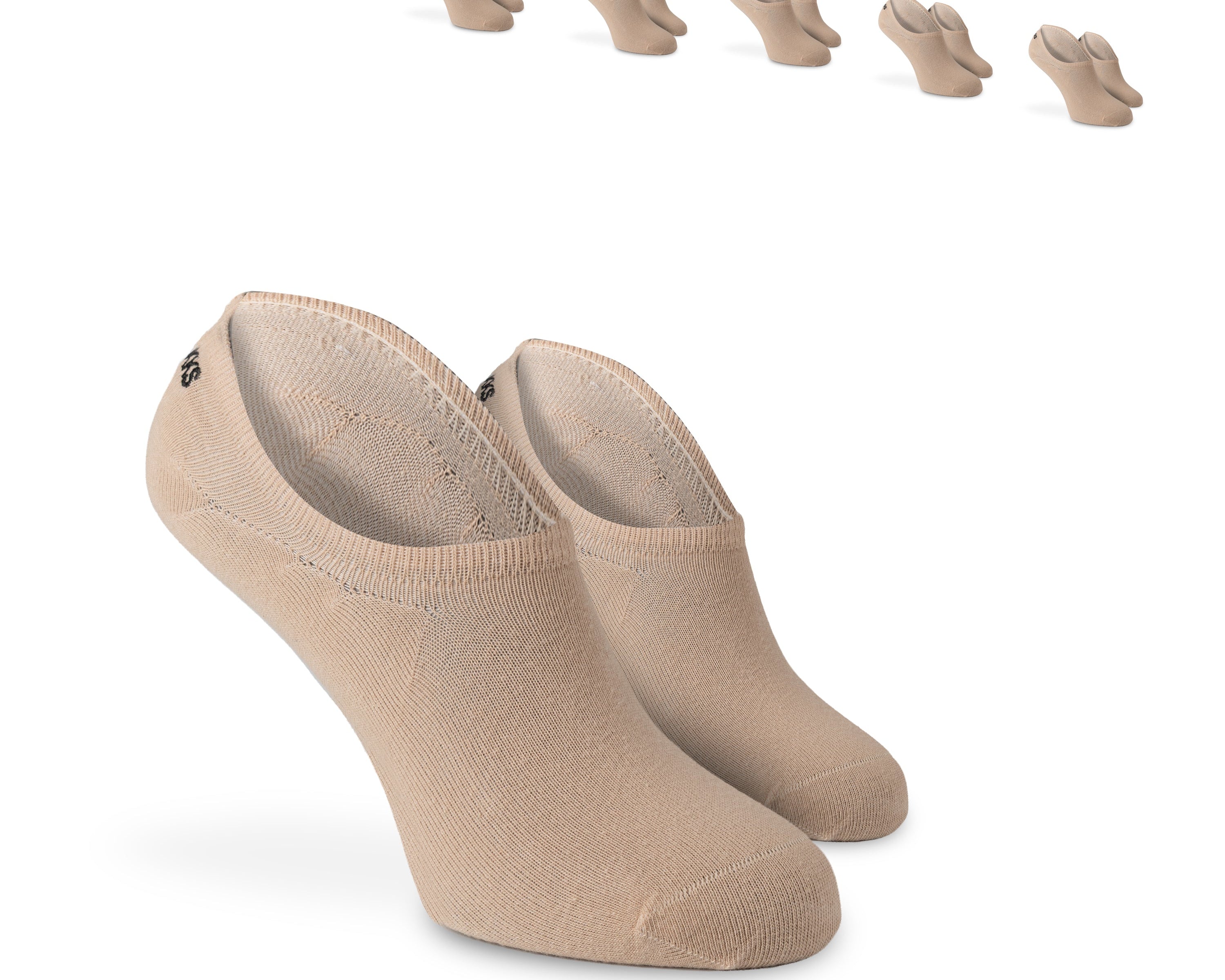 SOKKS Füßlinge Dunkelbeige – unsichtbare Sneakersocken aus Bambusviskose
