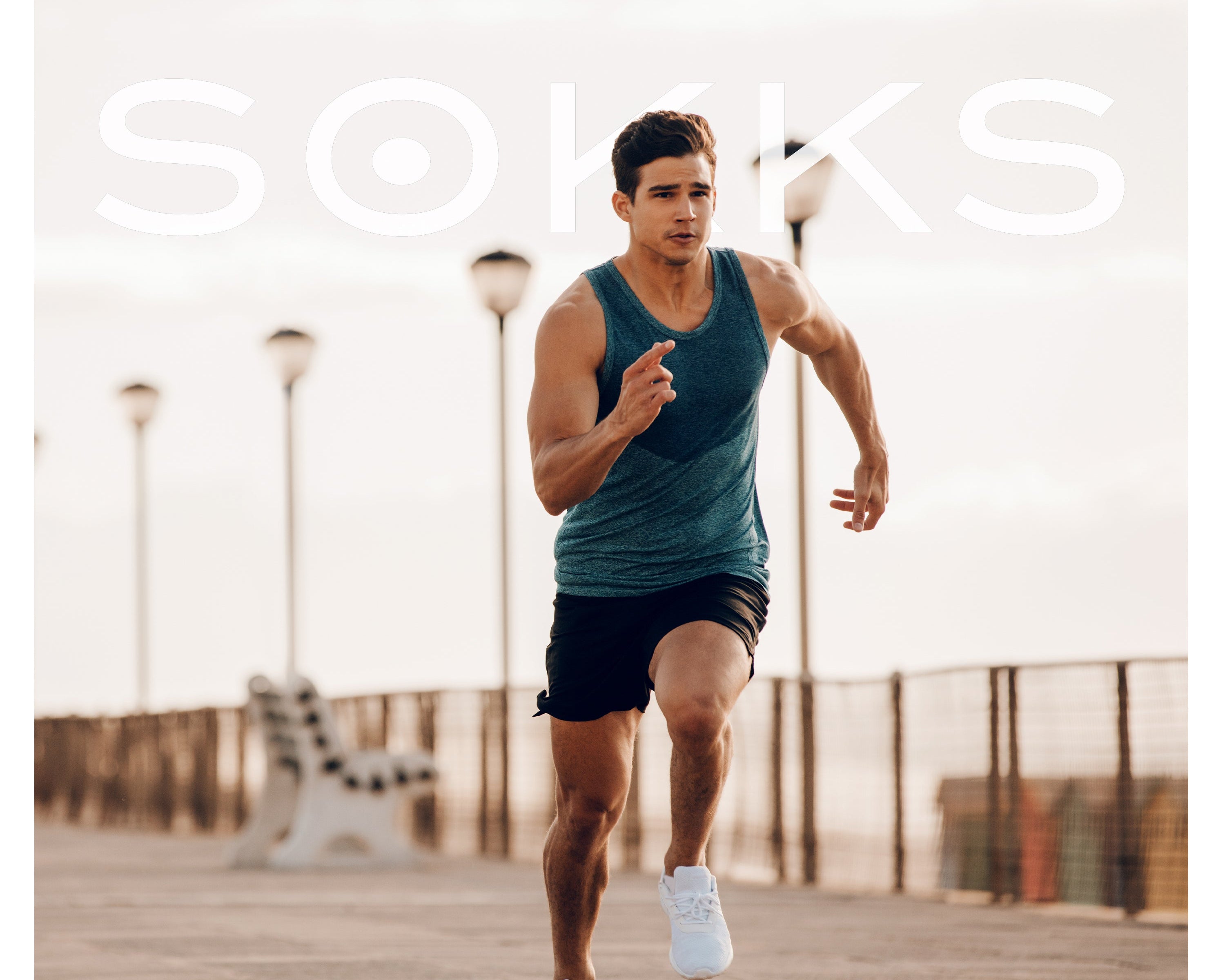 SOKKS Laufsocken Weiß aus leichtem Funktionsgewebe