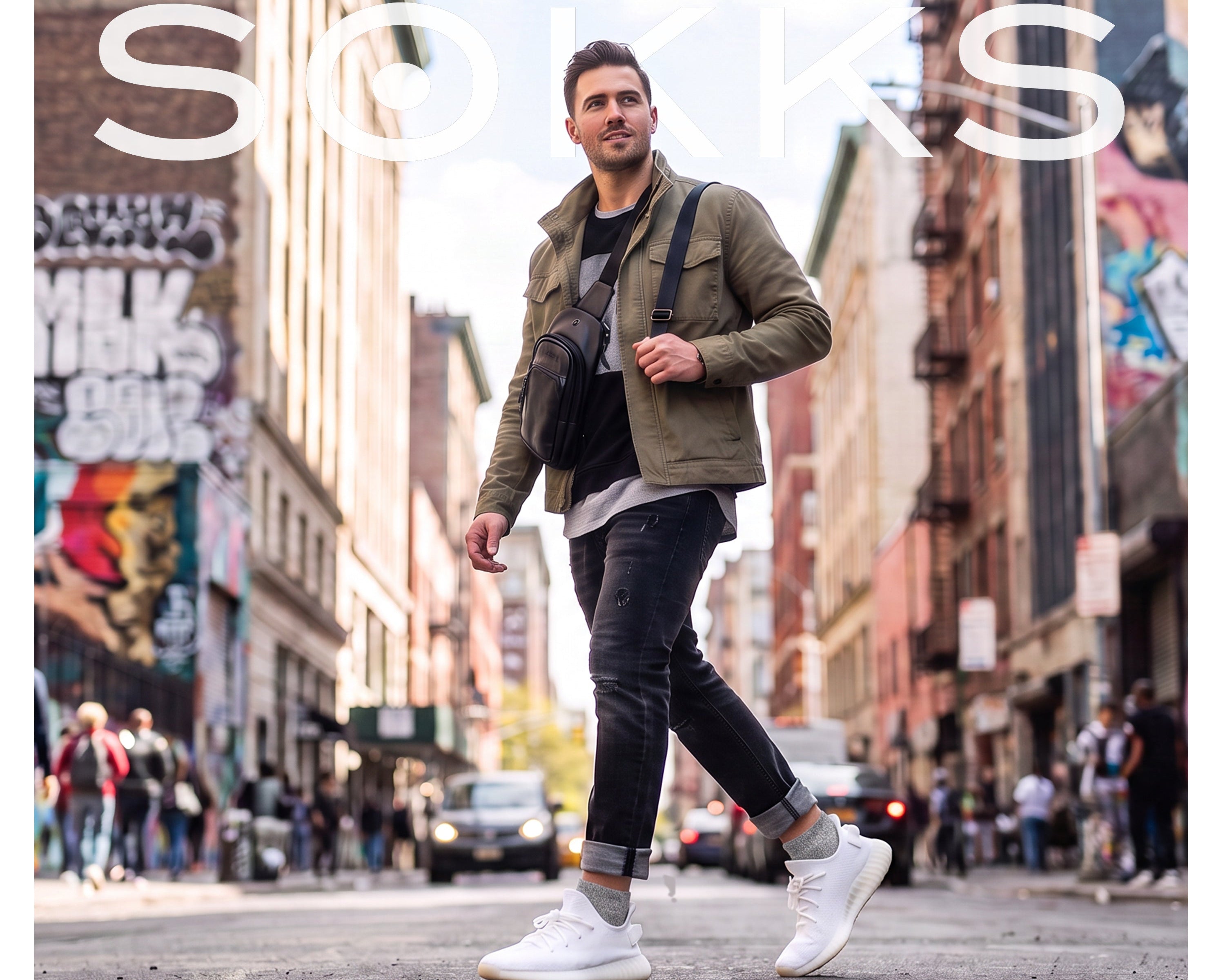 SOKKS Quarter Sneakersocken Grau aus Baumwolle