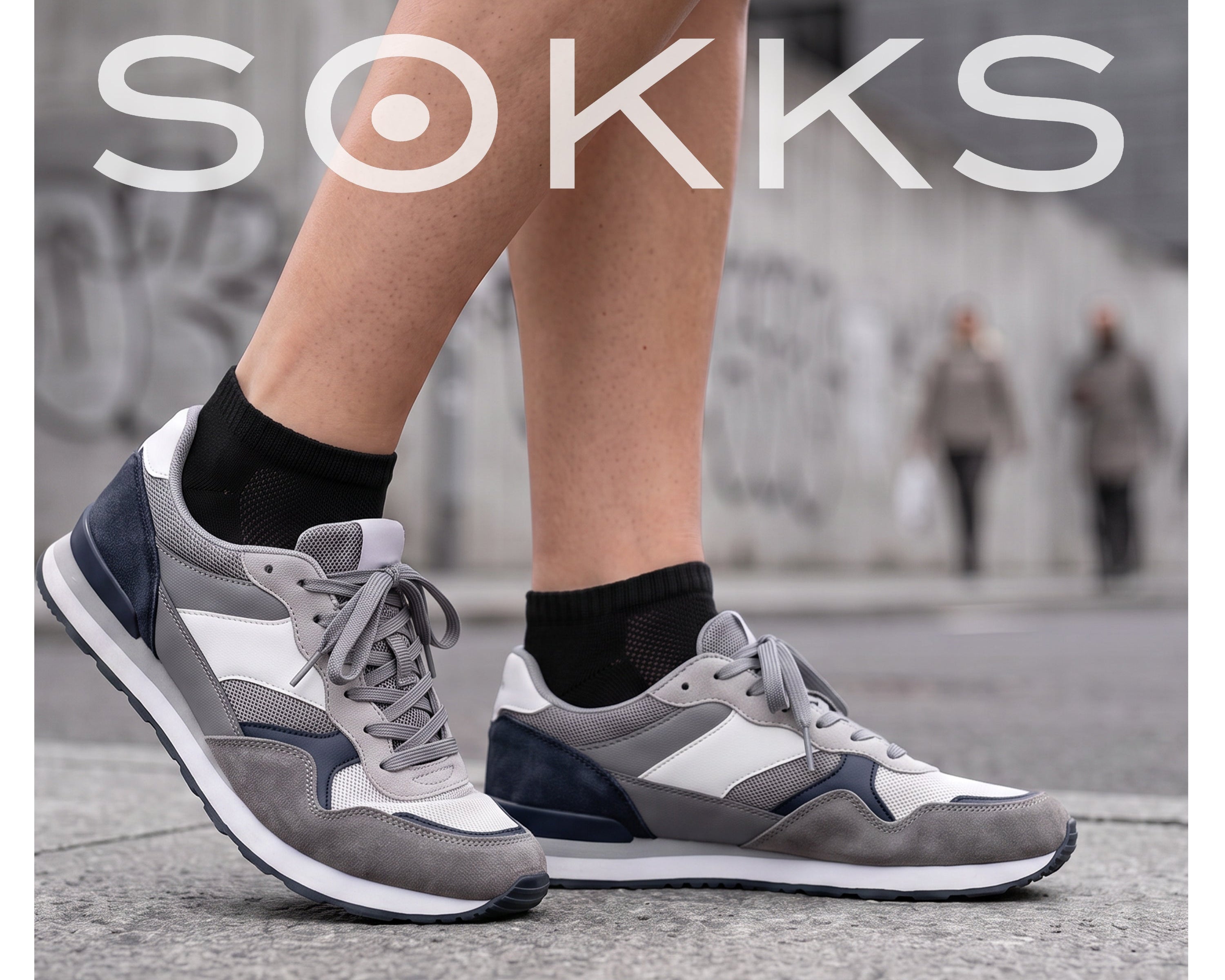SOKKS Quarter Sneakersocken Schwarz aus Baumwolle