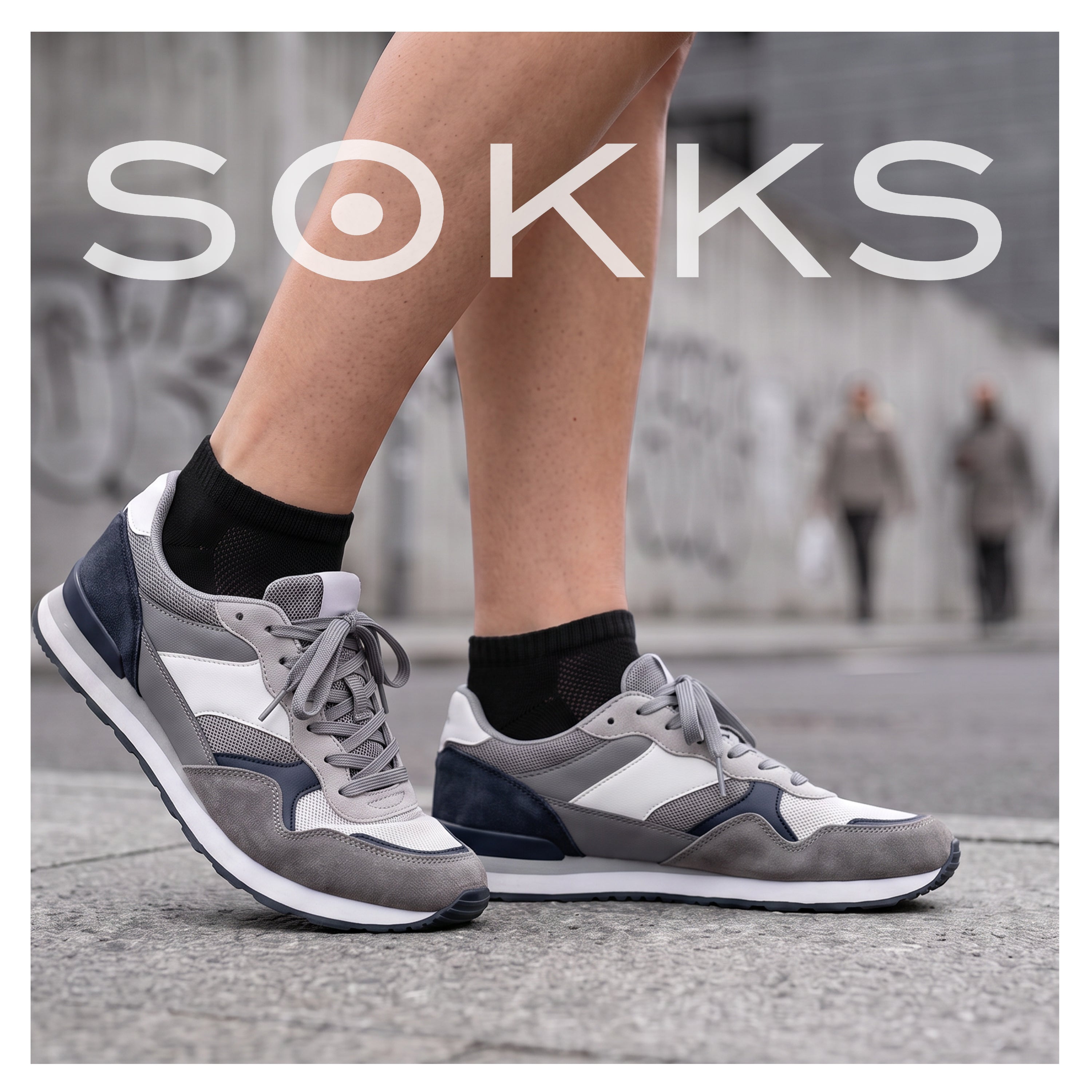 SOKKS Quarter Sneakersocken Schwarz aus Baumwolle