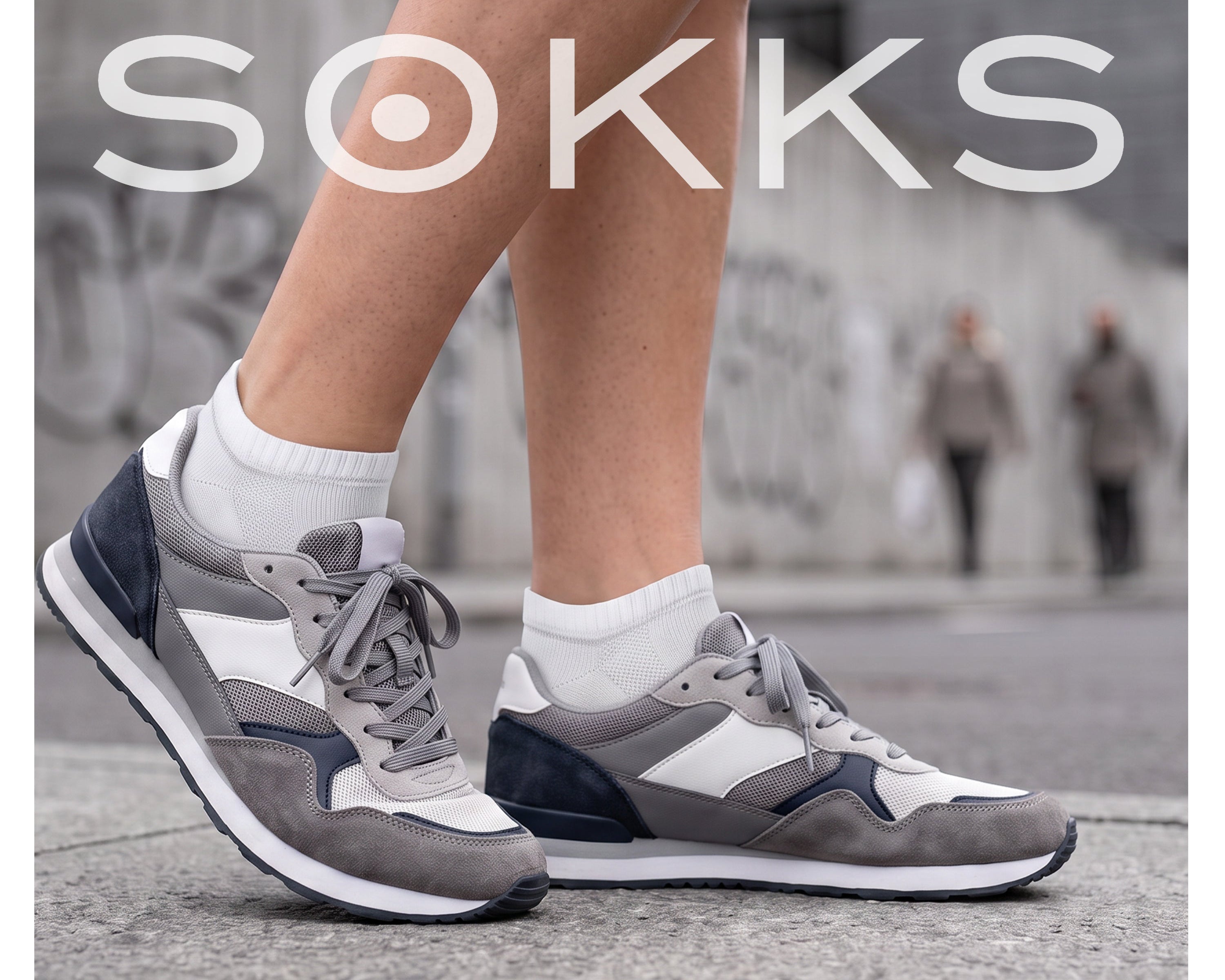 SOKKS Quarter Sneakersocken Weiß aus Baumwolle