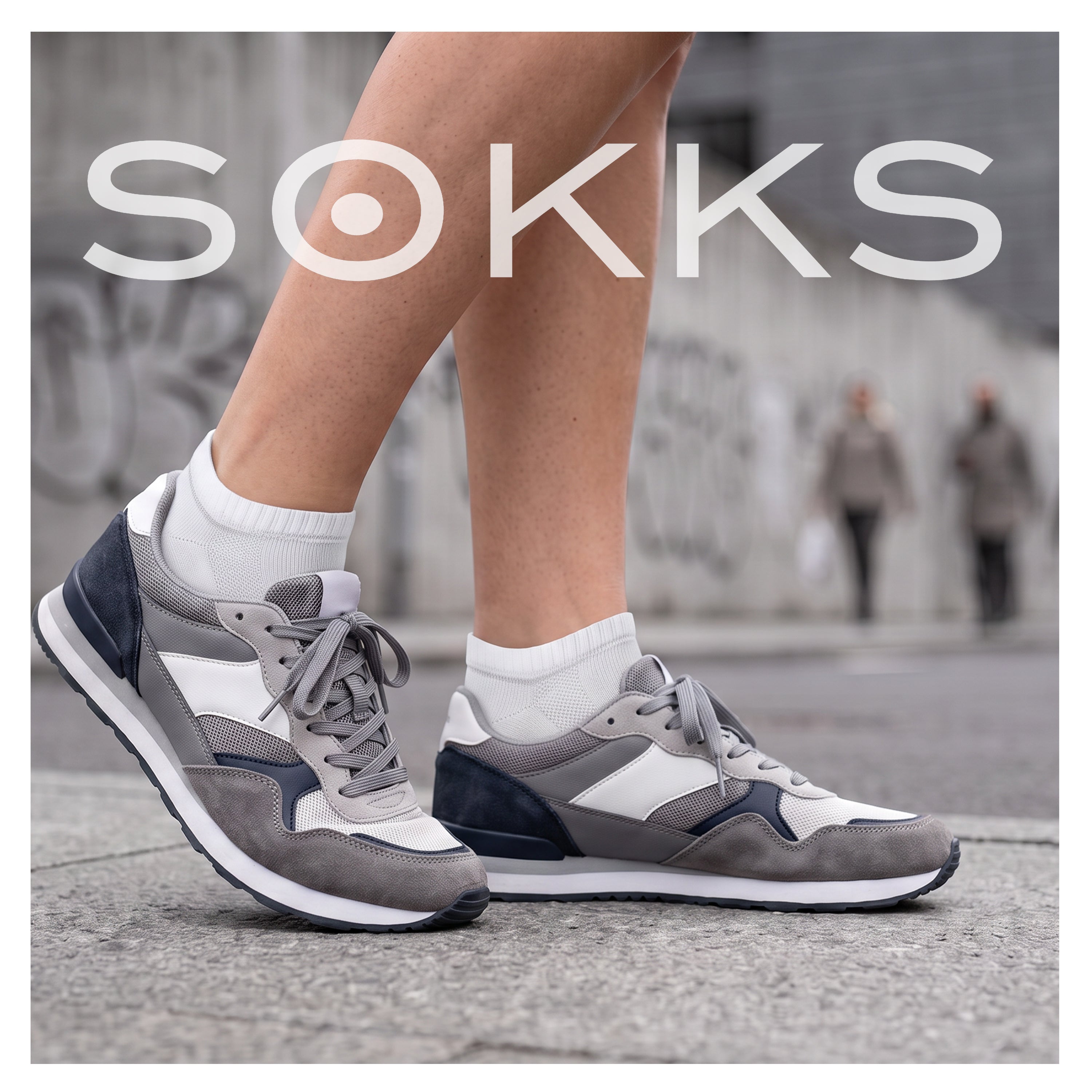 SOKKS Quarter Sneakersocken Weiß aus Baumwolle