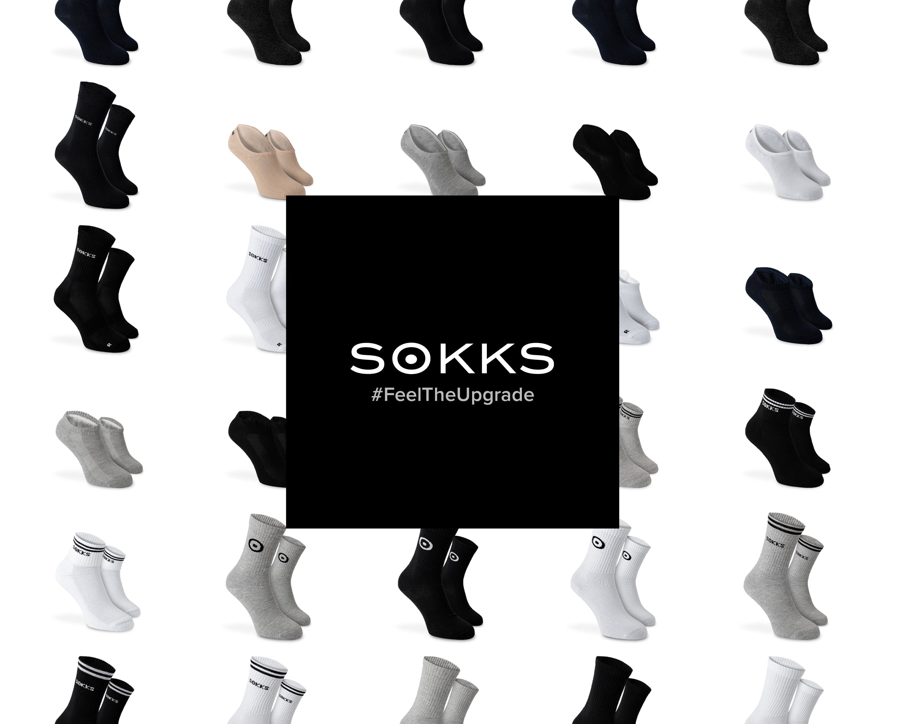 SOKKS Sportsocken Schwarz mit Logo aus Baumwolle