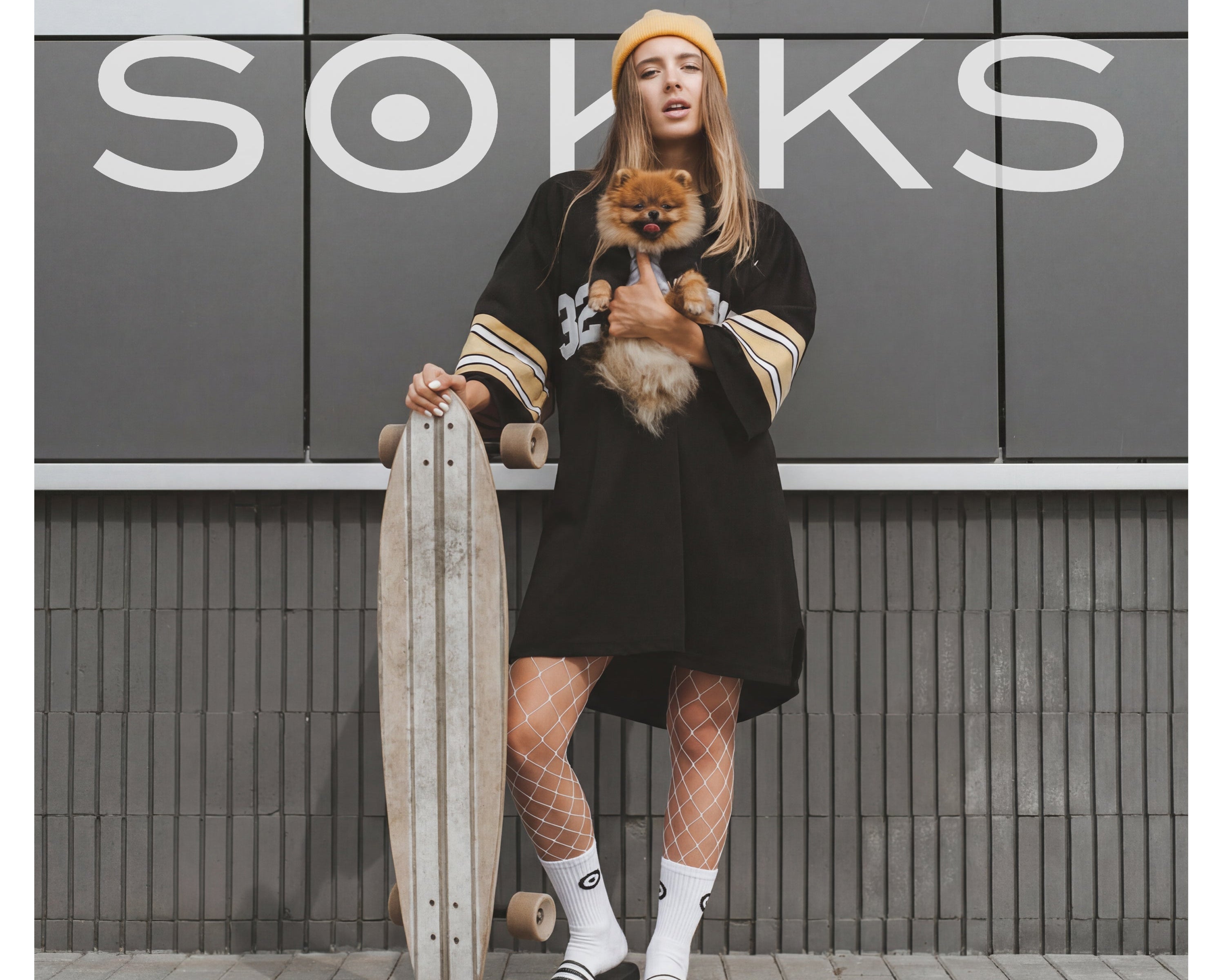 SOKKS Sportsocken Weiß mit Logo aus Baumwolle