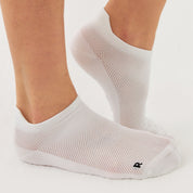 Chaussettes de course blanches pour hommes et femmes en coton