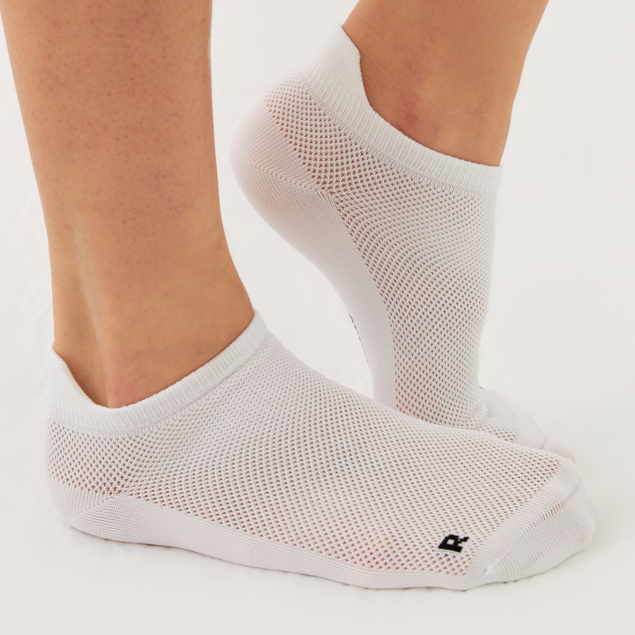 Weiße Laufsocken für Damen & Herren aus Baumwolle