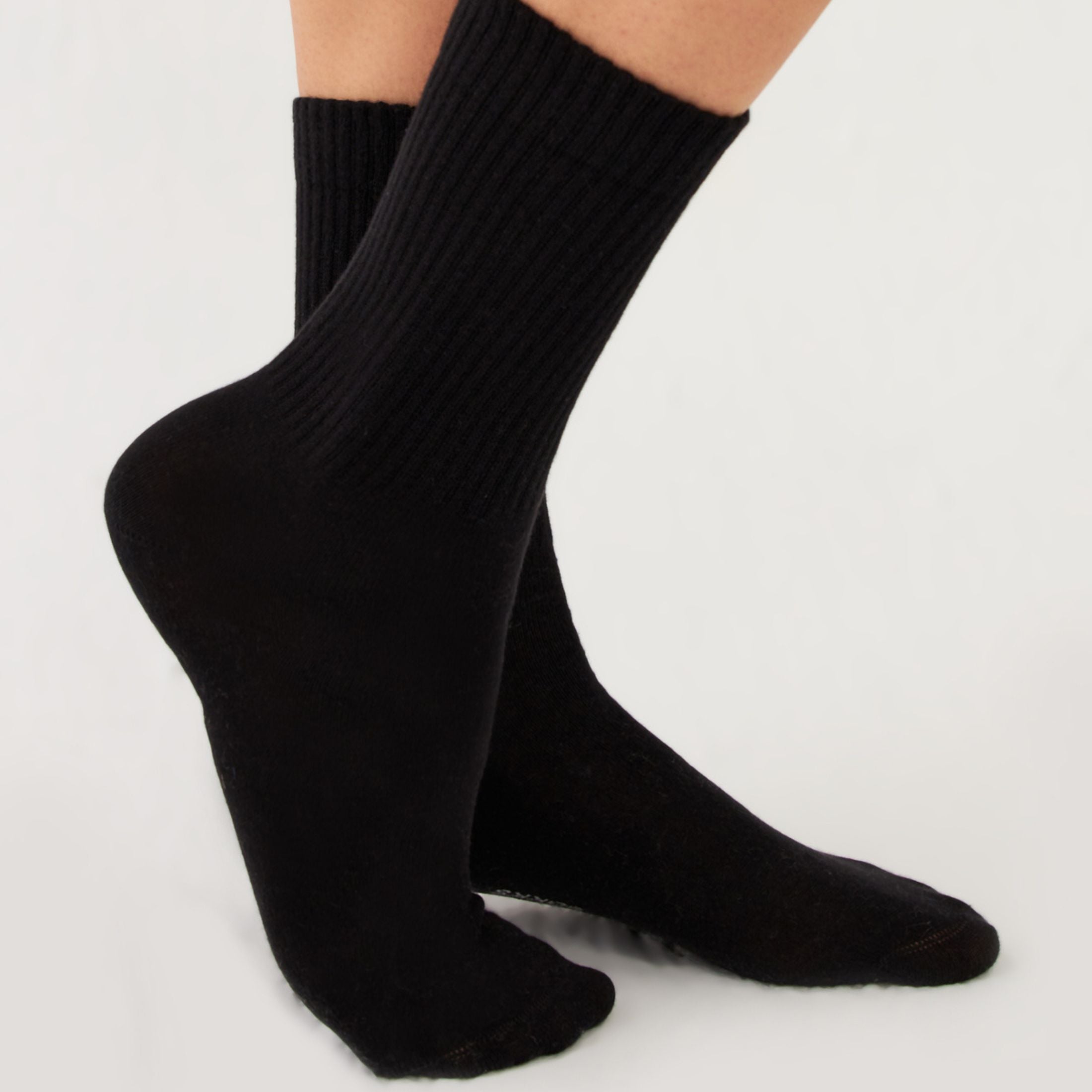 Schwarze Tennissocken für Damen & Herren aus Baumwolle