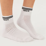 White retro sneaker socks for men and women made of cotton