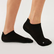 Chaussettes de course noires pour hommes et femmes en coton