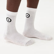 White sports socks v2 for men and women made of cotton