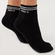 Schwarze Retrosneaker-Socken für Damen & Herren aus Baumwolle