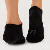 Chaussettes baskets noires pour hommes et femmes en coton