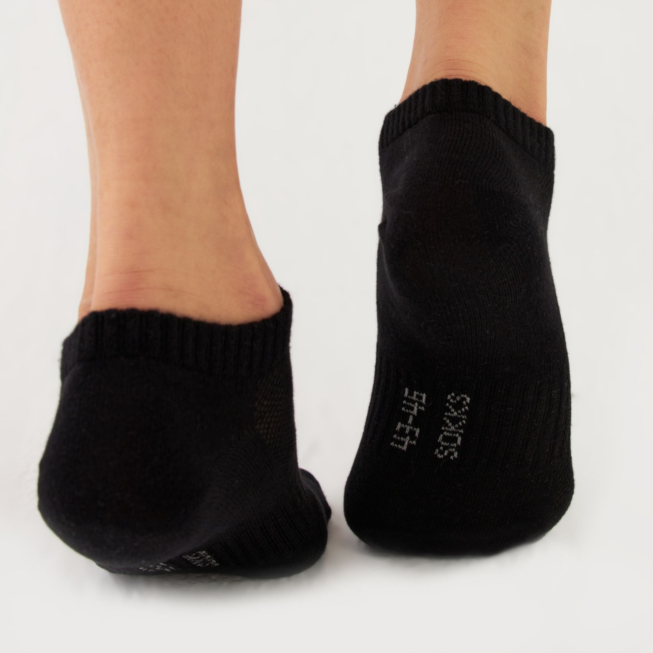 Schwarze Quarter Sneakersocken für Damen & Herren aus Baumwolle