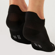 Chaussettes de course noires pour hommes et femmes en coton