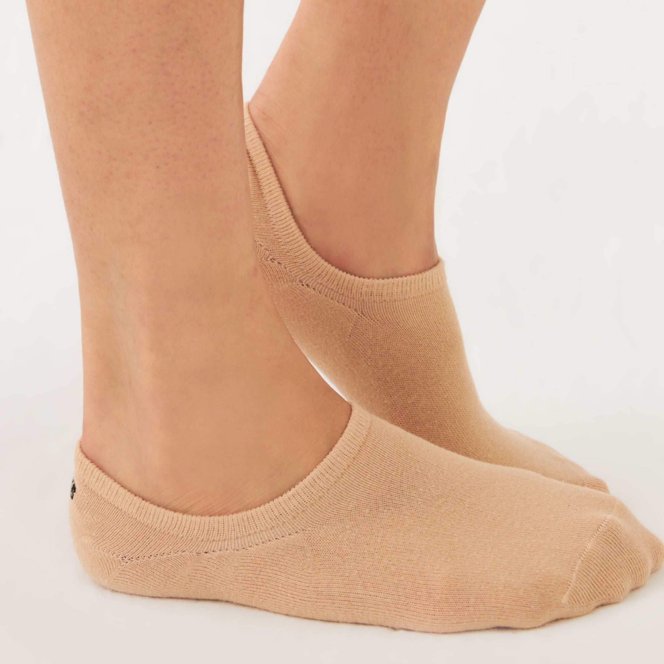 Füßlinge Dunkelbeige Bambus | 6 Paar No-Show