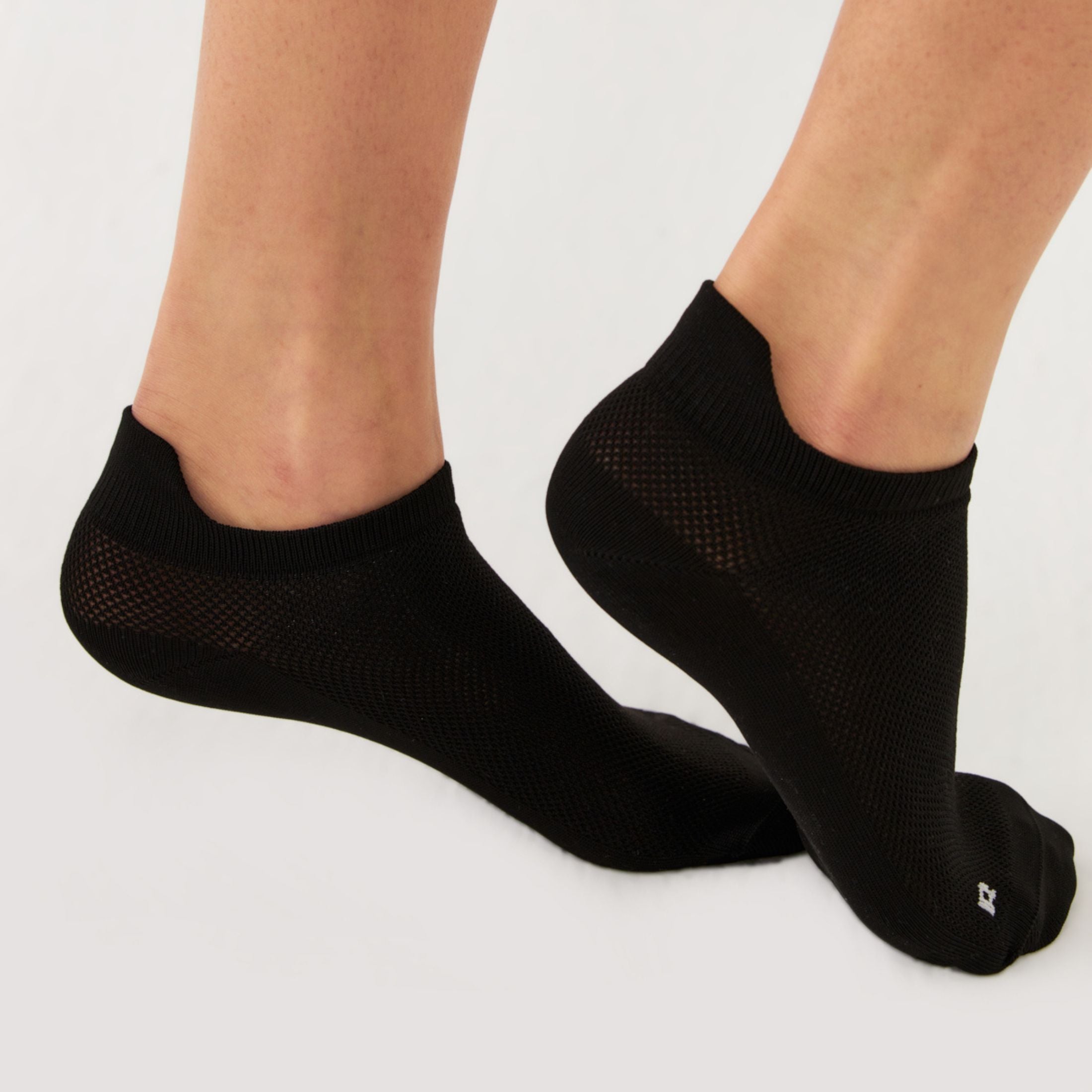 Chaussettes de course noires pour hommes et femmes en coton