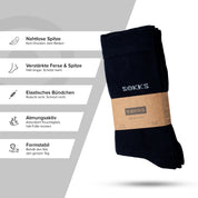 SOKKS Business Anzugsocken Blau aus Bambusviskose — Tragebild