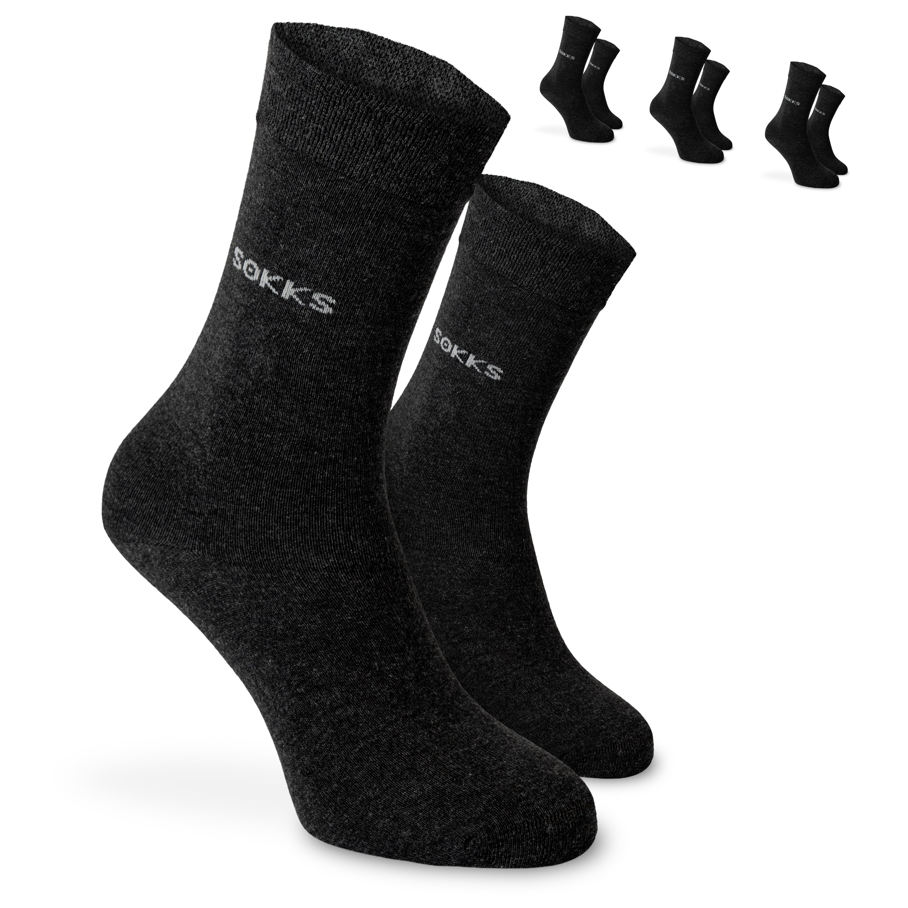 SOKKS Business Anzugsocken Grau aus Bambusviskose — Nahaufnahme
