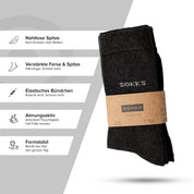 SOKKS Business Anzugsocken Grau aus Bambusviskose — Tragebild