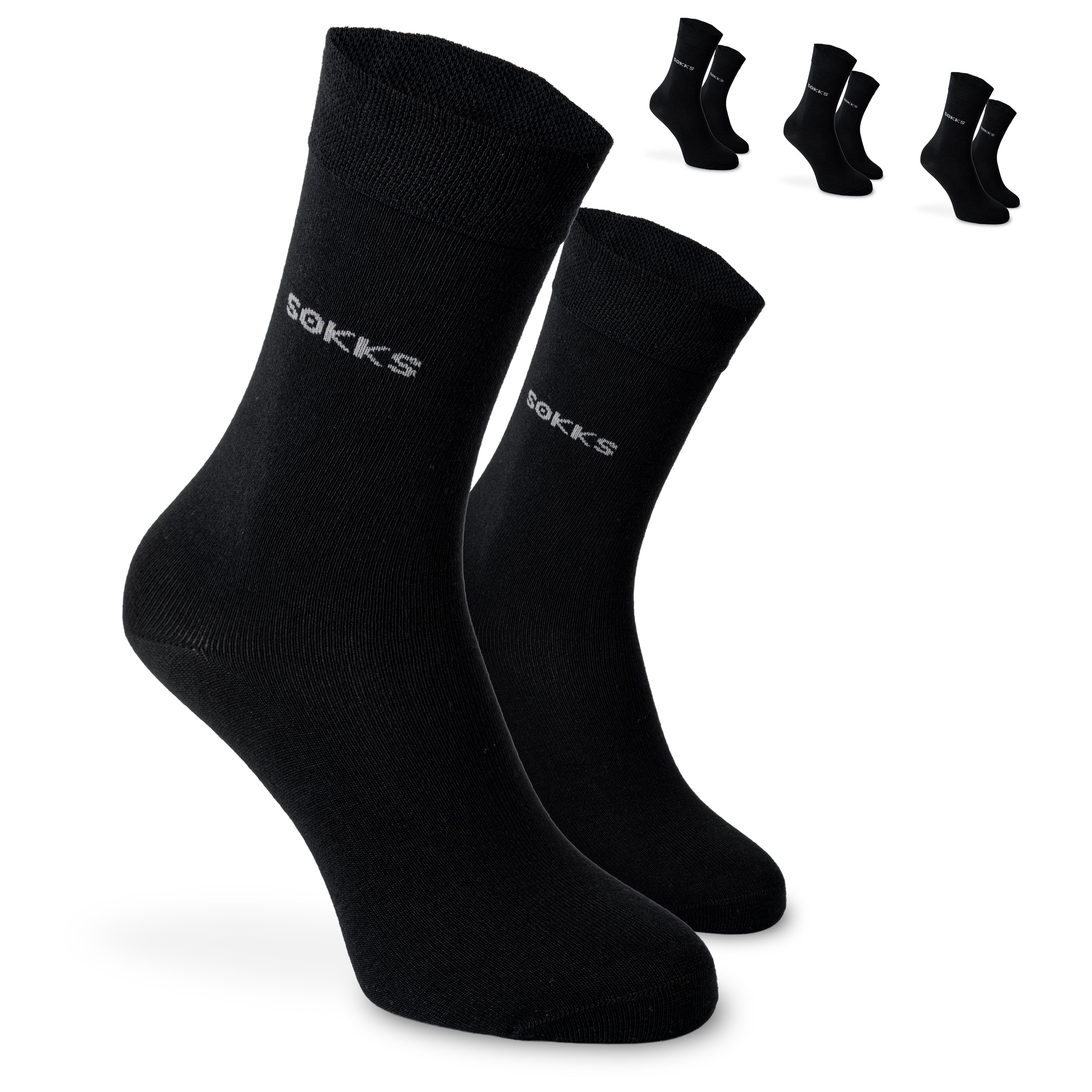 SOKKS Business Anzugsocken Schwarz aus Bambusviskose — Nahaufnahme
