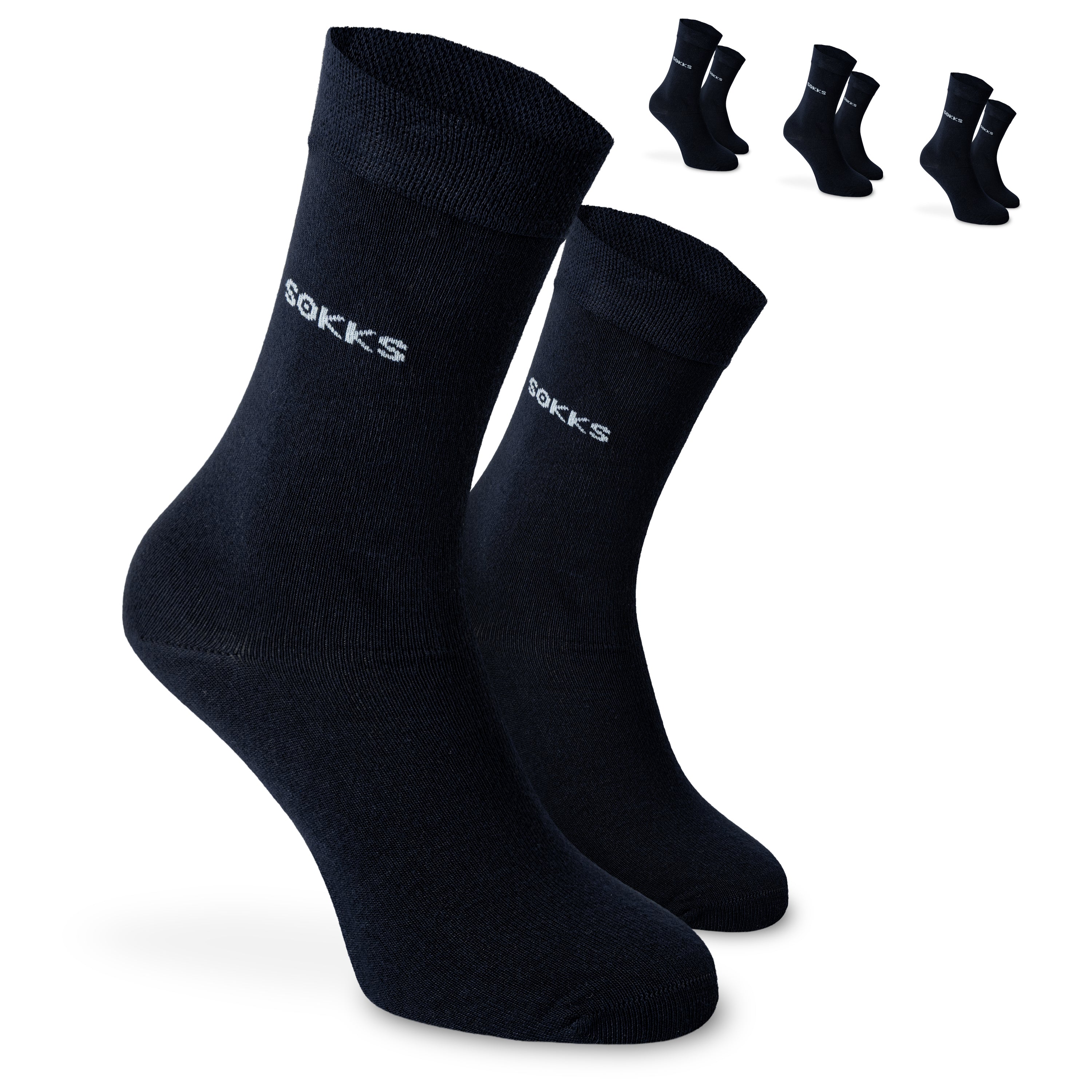SOKKS Business Anzugsocken Blau aus Baumwolle — Nahaufnahme