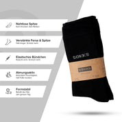 SOKKS Business Anzugsocken Schwarz aus Baumwolle — Tragebild
