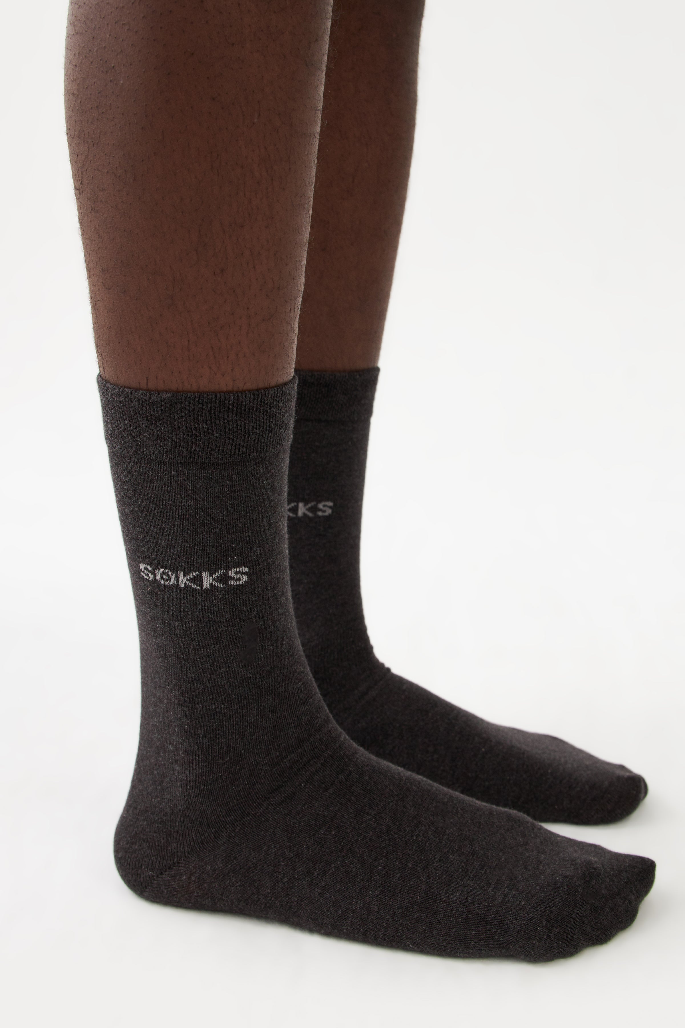 Chaussettes de costume anthracite pour hommes et femmes en bambou