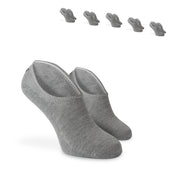 SOKKS Füßlinge Grau – unsichtbare Sneakersocken aus Bambusviskose — Nahaufnahme