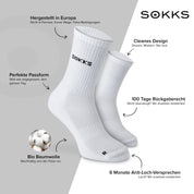 SOKKS 4 Paar Hohe Laufsocken Weiß | Running