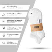SOKKS 4 Paar Laufsocken Weiß | Running