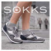 SOKKS Quarter Sneakersocken Grau aus Baumwolle — Produktansicht