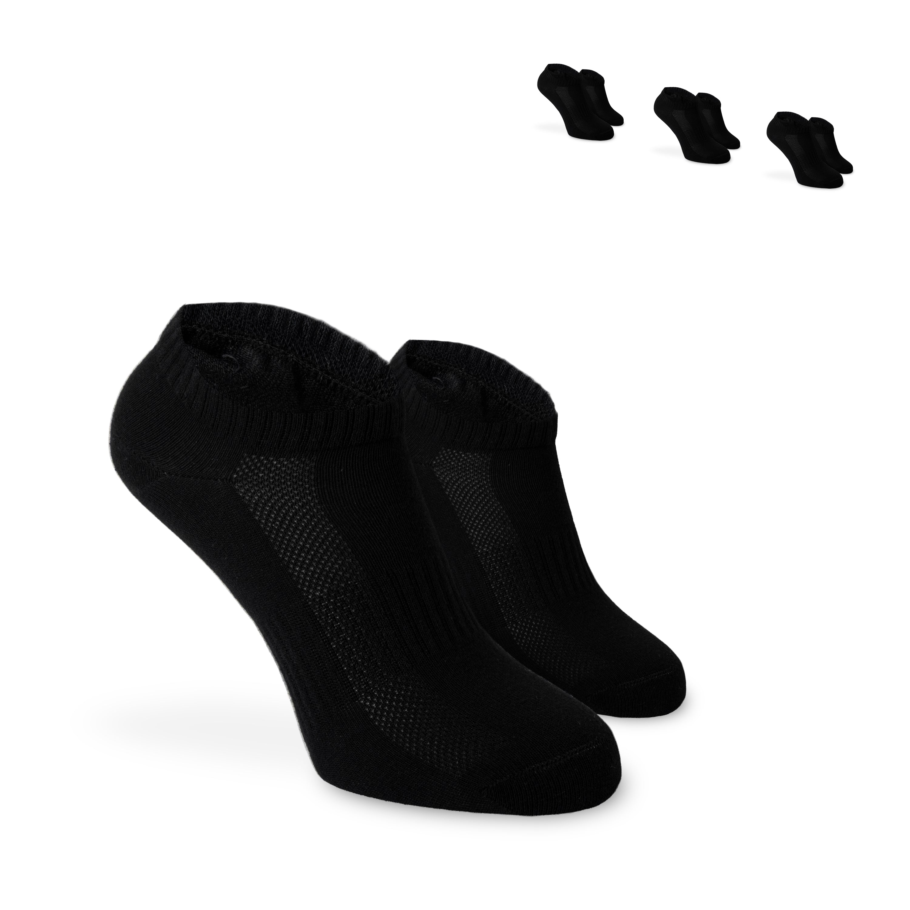 SOKKS Quarter Sneaker Socks Black in Cotton — Additional view