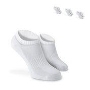 SOKKS Quarter Sneaker Socks White in Cotton — Close-up