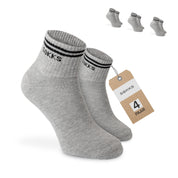 SOKKS 4 Paar Retro Sneakersocken Grau