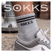 SOKKS Retro Sneakersocken Grau aus Baumwolle — Produktansicht