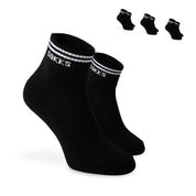 SOKKS Retro Sneakersocken Schwarz aus Baumwolle — Nahaufnahme