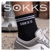 SOKKS Retro Sneakersocken Schwarz aus Baumwolle — Produktansicht