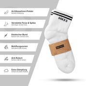 SOKKS Retro Sneakersocken Weiß aus Baumwolle — Tragebild
