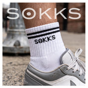 SOKKS Retro Sneakersocken Weiß aus Baumwolle — Produktansicht
