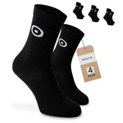 SOKKS 4 Paar Sportsocken Schwarz | Logo