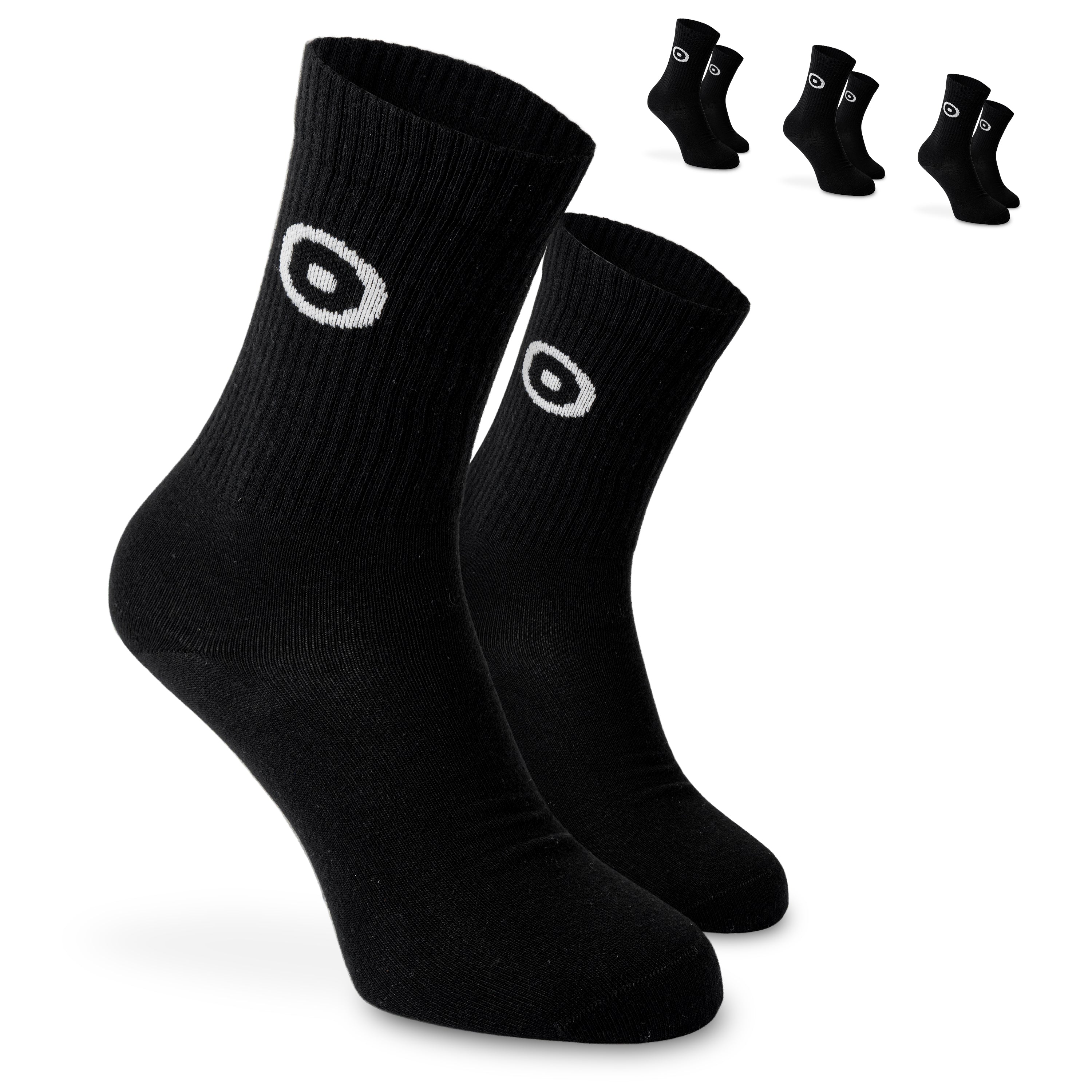 SOKKS 4 Paar Sportsocken Schwarz | Logo