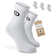 SOKKS 4 Paar Sportsocken Weiß | Logo