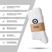 SOKKS 4 Paar Sportsocken Weiß | Logo