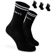 SOKKS 4 Paar Sportsocken Schwarz | Schriftzug