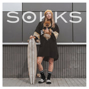 SOKKS 4 Paar Sportsocken Schwarz | Schriftzug