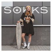SOKKS 4 Paar Sportsocken Weiß | Schriftzug